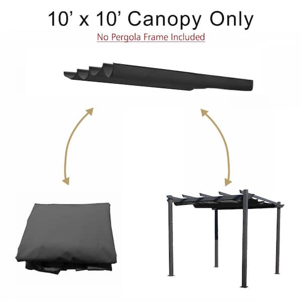 KOZYARD Morgan Outdoor 10 ft. x 10 ft. Pergola Gray Sun KOZYARD Morgan Outdoor 10 ft. x 10 ft. Pergola Gray Sun