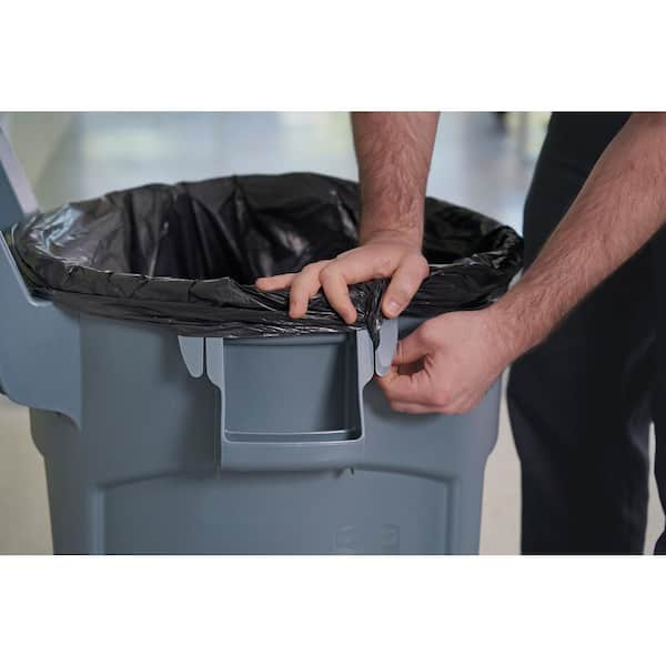 Great Value, Rubbermaid® Commercial Vented Round Brute Container, Trash  Only Imprint, 32 Gal, Plastic, Gray by RUBBERMAID COMMERCIAL PROD.