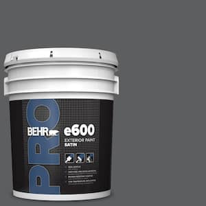 5 gal. #N500-6 Graphic Charcoal Satin Exterior Paint