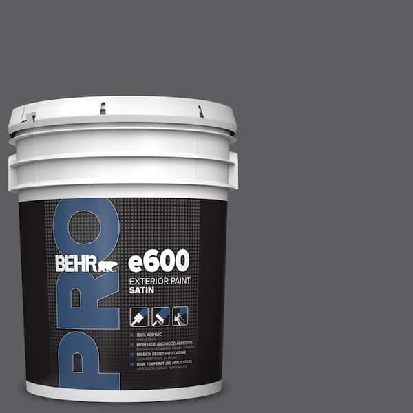 BEHR PRO 5 gal. #N500-6 Graphic Charcoal Satin Exterior Paint
