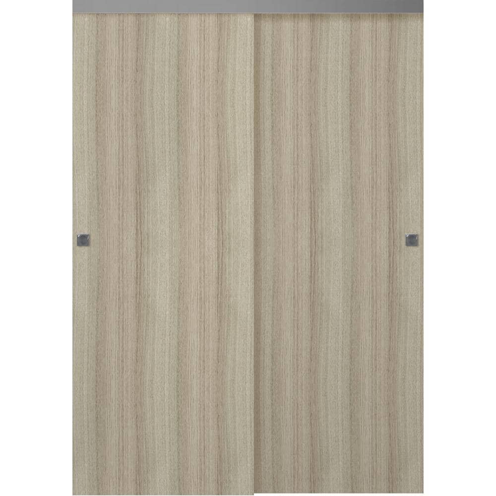 Belldinni Stella 64 in. x 80 in. Shambor Finished Wood Composite Bypass Sliding Door, Beige/Shambor -  260240
