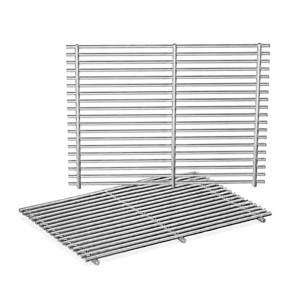 18.75 in 304 Stainless Grill Grates for Weber Genesis II 300 and GS4 LX 300 Series, Replaces 66095 66802, Set