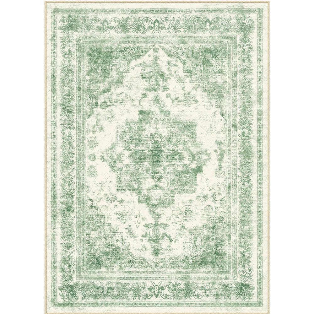 Persia Green 8 ft. x 10 ft. Vintage Medallion Distressed Area Rug price history on PriceWatchPro