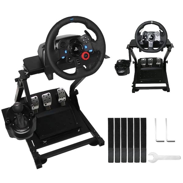 SEEUTEK Luyster Race Simulator Cockpit for Logitech G25, G27, G29 Height  Adjust Race Wheel Stand, Wheel and Pedals Not Included BZ-1022-84 - The  Home Depot