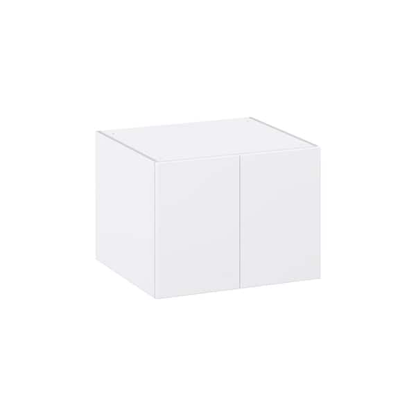 J COLLECTION Timberline 27 in. W x 24 in. D x 20 in. H Assembled Slab Wall Bridge Kitchen Cabinet in Bright White