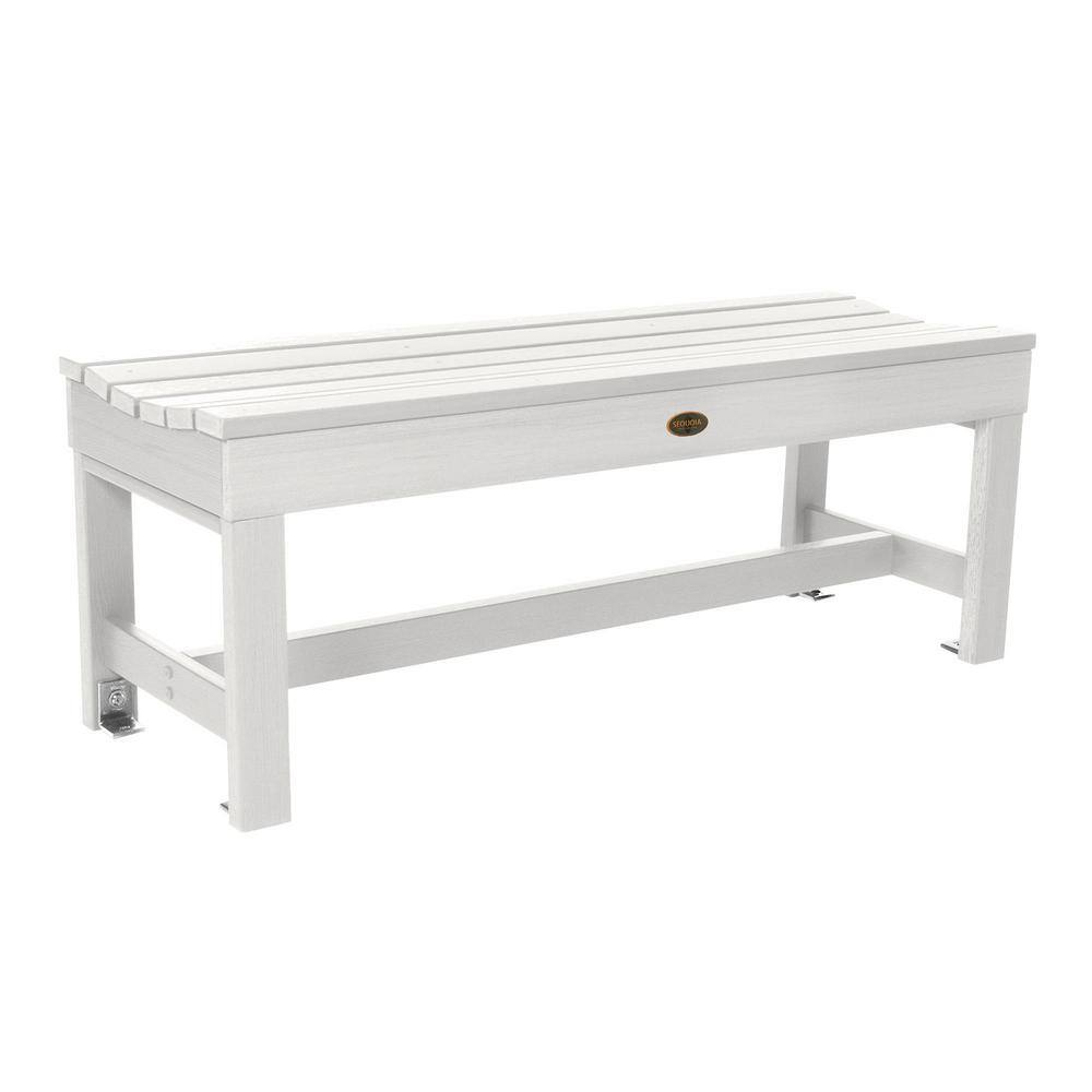 Weldon 46 in. 2-Person White Plastic Outdoor Bench price history on PriceWatchPro