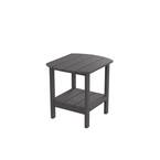 Gray Square HDPE Plastic Adirondack Outdoor Side Table