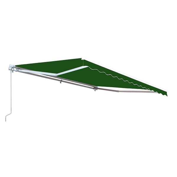 ALEKO 8 ft. x 6.5 ft. Retractable Patio Awning Dark Green