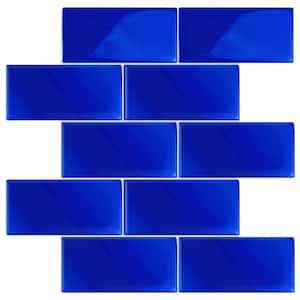Blue 3 in. x 6 in. Matte Finished Glass Mosaic Tile (5 sq. ft./Case)