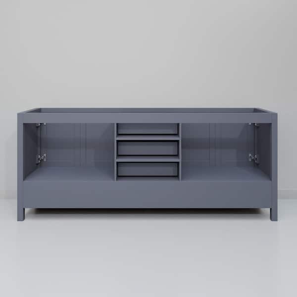Lexora Jacques 72 in. W x 22 in. D Dark Grey Double Bath Vanity