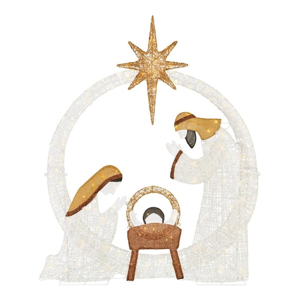 Reviews for Home Accents Holiday 5.5 ft. Polar Wishes LED Nativity ...