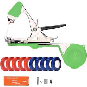 2.24 in. Plant Tying Machine with Tapes, Staples and Spare Parts Replacement Blades for Quickly and Easily Tie