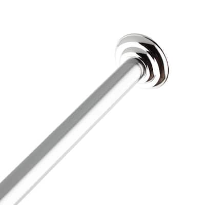 Fixed Shower Curtain Rods, Brushed Nickel Shower Curtain Rod Straight Fixed