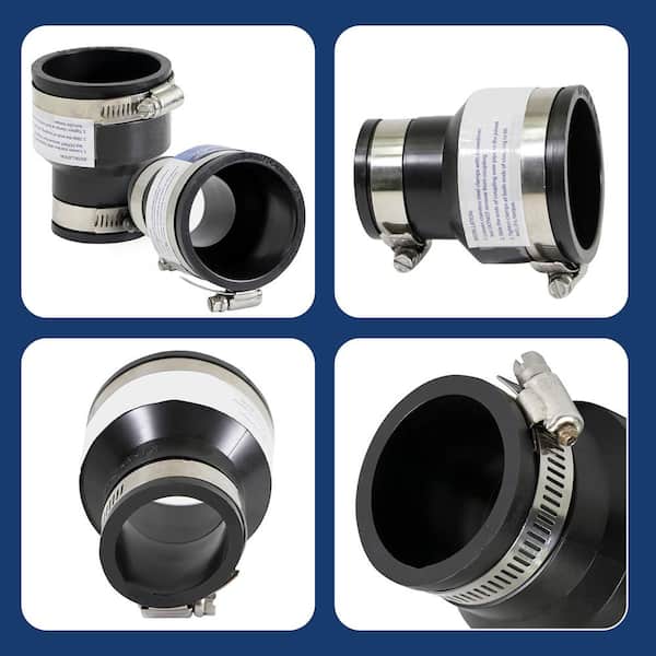 Valterra Flexible Reducer Coupler - 3 Inch, Connects RV Drain Hose To Rigid Pipe