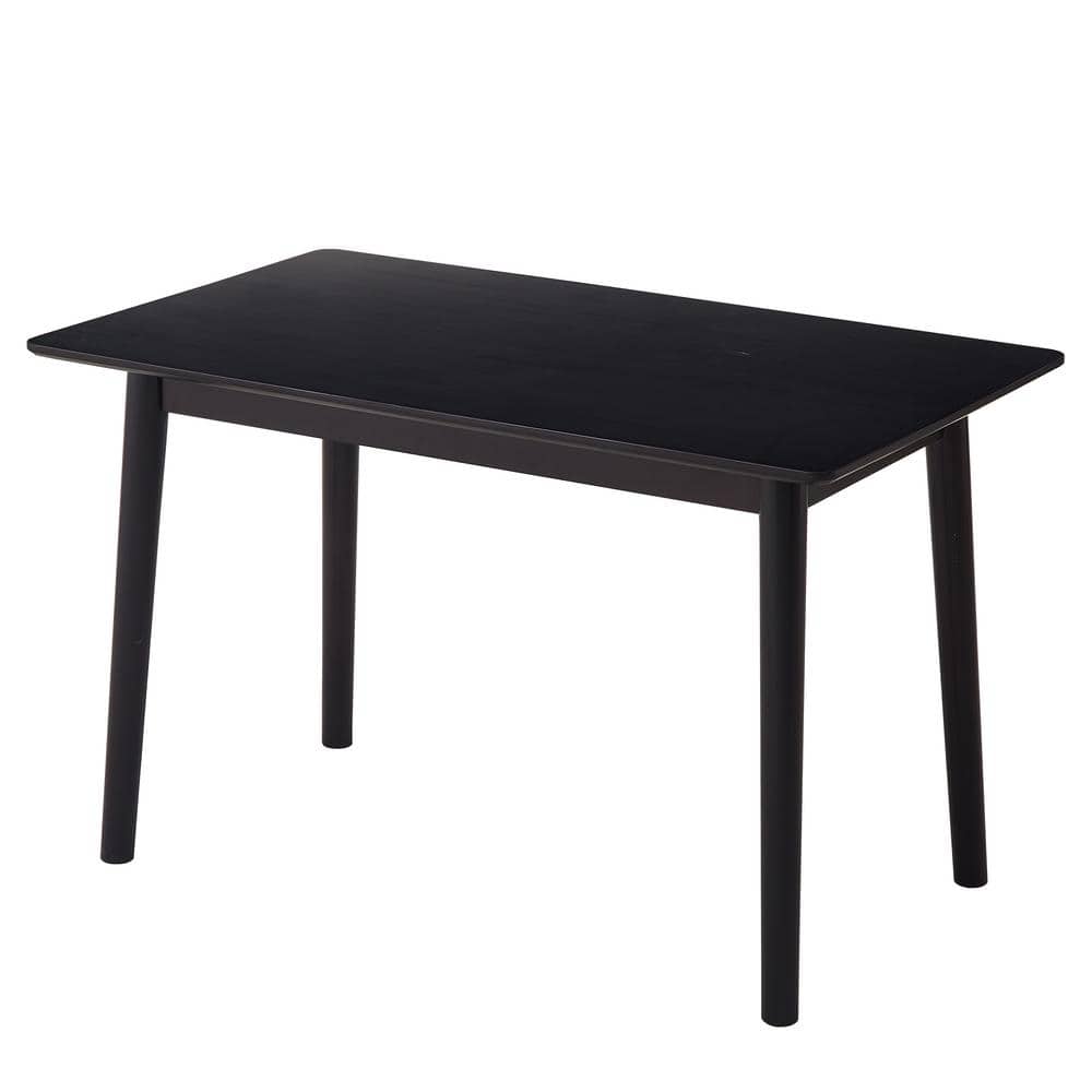Black 47 in. Modern Wood Dining Table for 4, Kitchen Table Coffee Table for