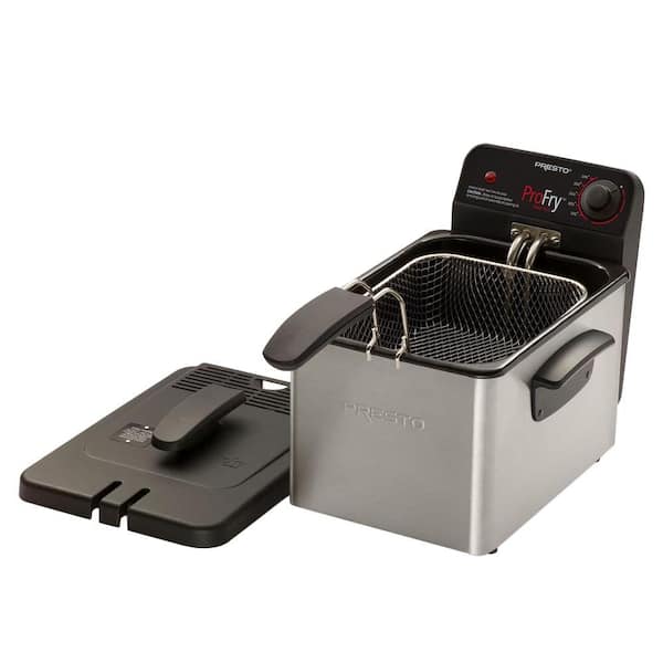 Premium LEVELLA 3.2 Qt. Stainless Steel Deep Fryer with Fry Basket