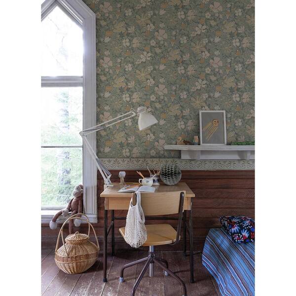 A-Street Prints Grey Midsommar Floral Medley Paper Non