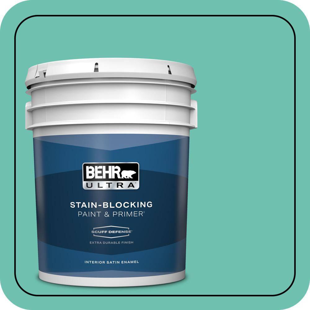5 gal. #P440-4 March Aquamarine Extra Durable Satin Enamel Interior Paint & Primer price history on PriceWatchPro