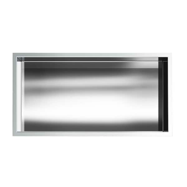 JAG PLUMBING PRODUCTS Showroom Series 12 in. x 24 in. Shower Niche in Polished Chrome