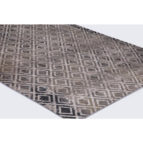 Vintage Collection Diamonds Beige 2 ft. x 7 ft. Geometric Runner Rug