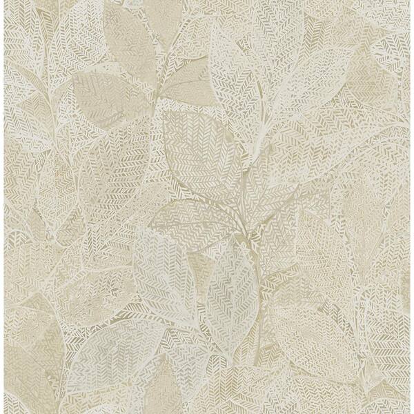 Brewster Niabi Gold Leaves Wallpaper Sample