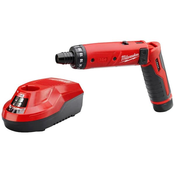 Milwaukee M4 4V Lithium-Ion Cordless 1/4 in. Hex Screwdriver 1-Battery Kit