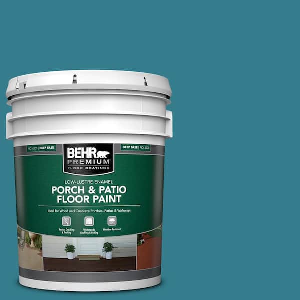 5 gal. Home Decorators Collection #HDC-CL-27 Calypso Blue Low-Lustre Enamel Int/Ext Porch and Patio Floor Paint