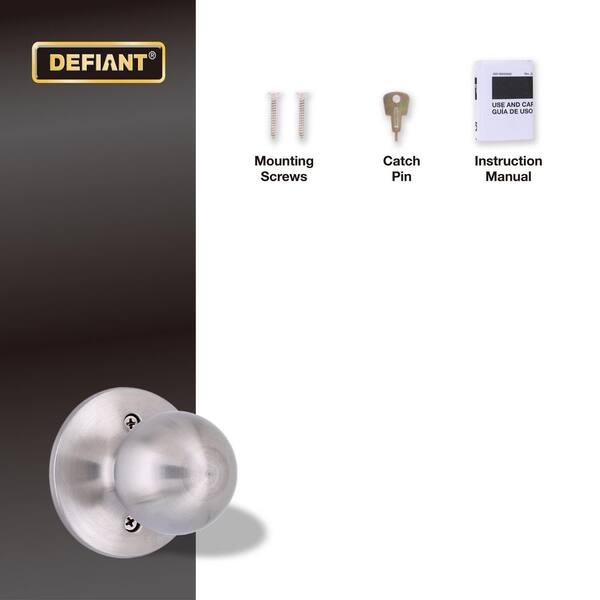 Defiant Saturn Stainless Steel Dummy Door Knob 32T3640B - The Home