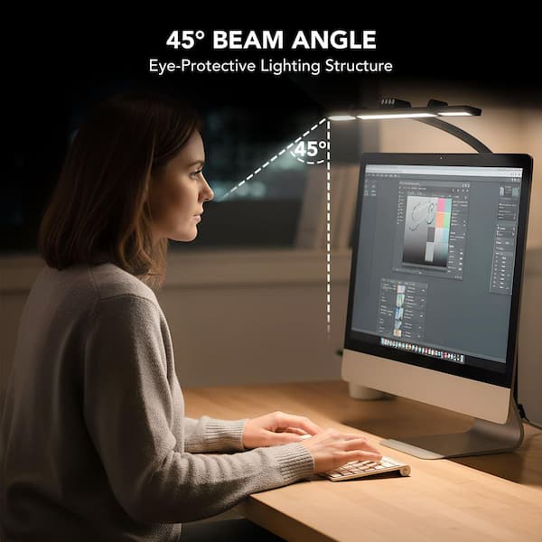29.5 in. Black Plug-In LED Desk Lamp, Adjustable Gooseneck Swing Arm, Dimmable Architect (2700K-6500K)