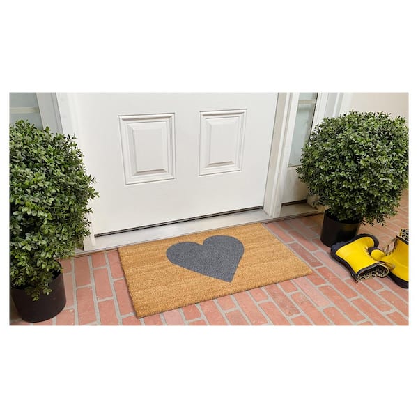 Calloway Mills 102142436 Heart Paws Doormat 24 x 36 Natural/Black