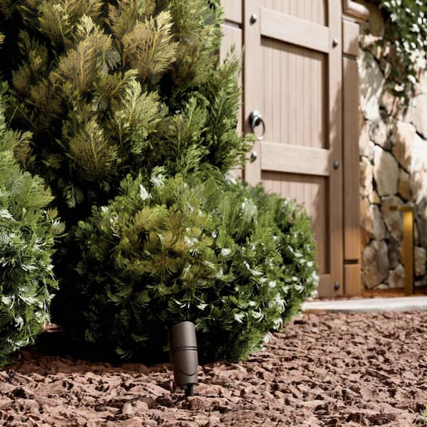 Varia Low Voltage Medium Adjustable Integrated Accent Light in Architectural Bronze Weather Resistant Path Light