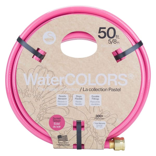Weatherflex 5/8 in. x 50 ft. Medium Duty Hose, Flamingo Pink