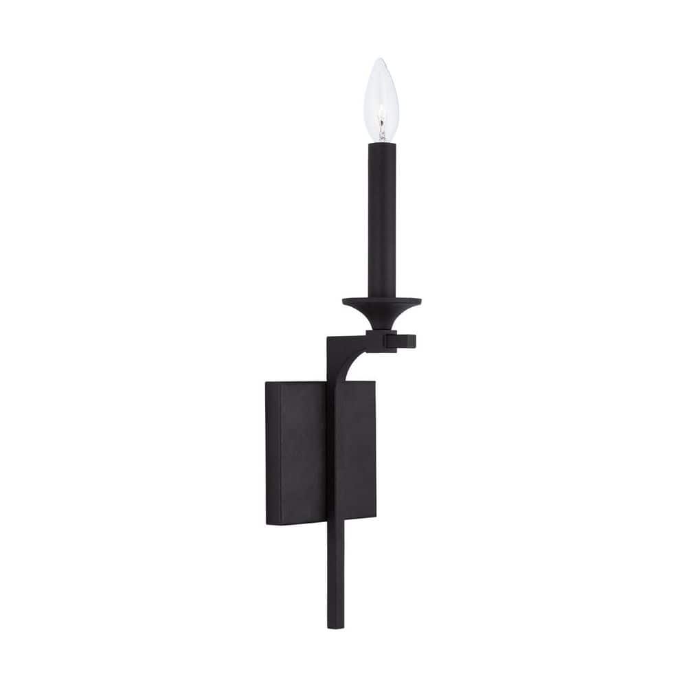 Clint 5 in. 1-Light Black Iron Sconce price history on PriceWatchPro