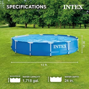 12 ft. Round x 30 in. D Metal Frame Above Ground Pool with 530 GPH Filter Pump