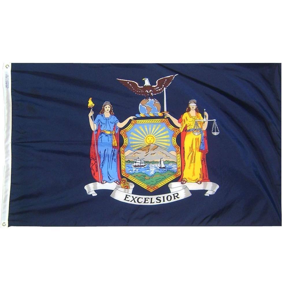 Annin Flagmakers 5 ft. x 8 ft. Nylon New York State Flag 143880 - The ...