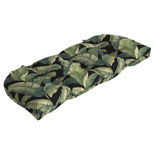 ARDEN SELECTIONS 41.5 in. x 18 in. Onyx Cebu Countoured Tufted Outdoor Bench Cushion