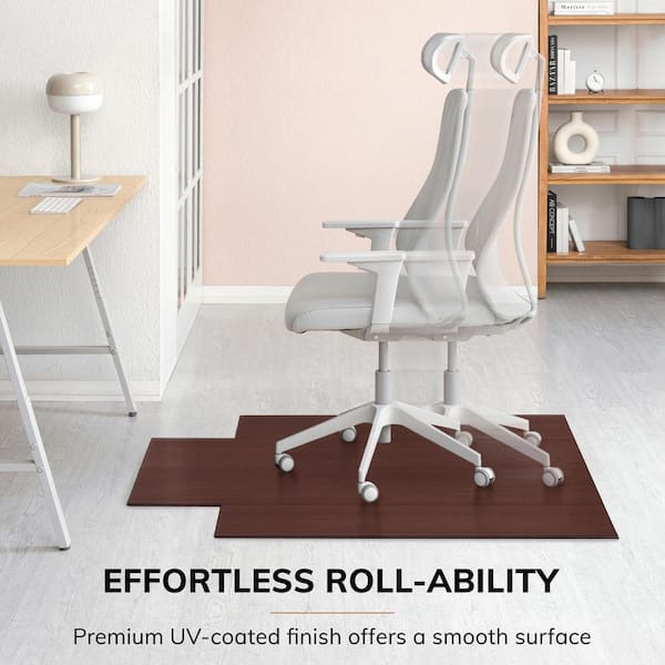 Anji Mountain Plush Dark Brown Mahogany 47 in. x 51 in. Bamboo Tri