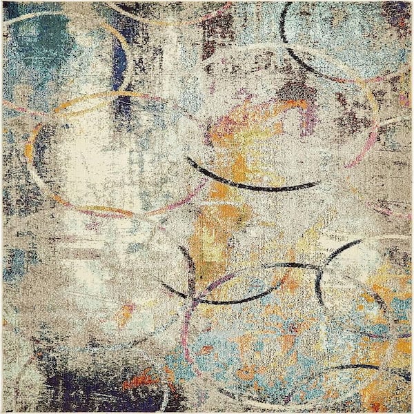 Unique Loom Chromatic Imperial Beige 5' 0 x 8' 0 Area Rug