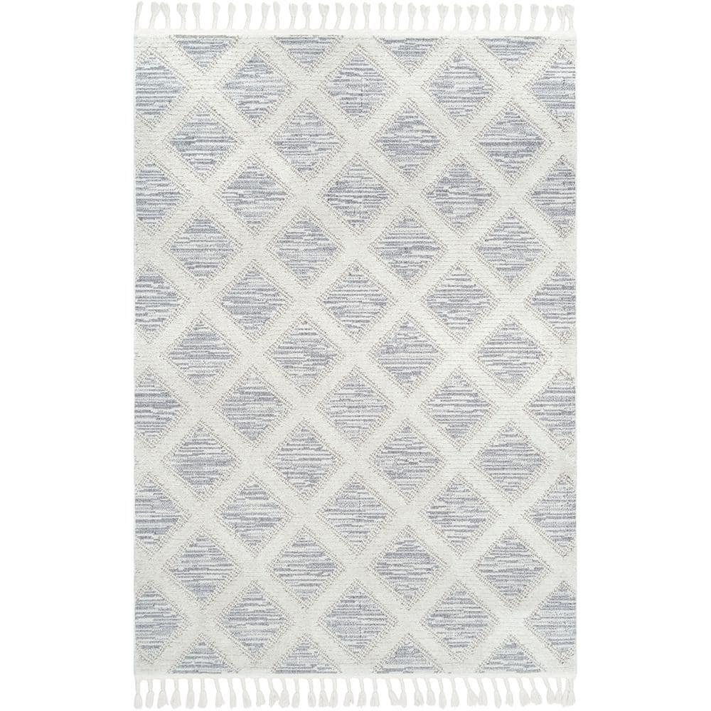 Catalina Shag Trellis Cream 5 ft. x 8 ft. Area Rug price history on PriceWatchPro