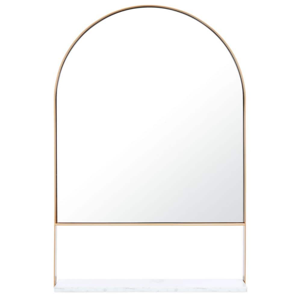 Yuriko 24" x 36" Rectangular Wood and Gold Wall Mirror