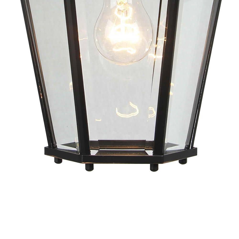 Imperial Black Glass Outdoor Hanging Lantern