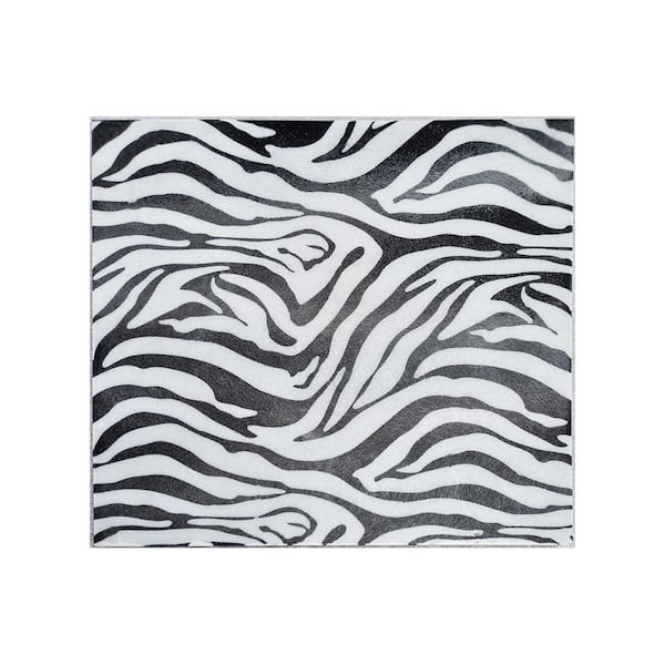 HomeRoots 4 in. x 20 in. Black, White Iron Wall Art 1-Piece