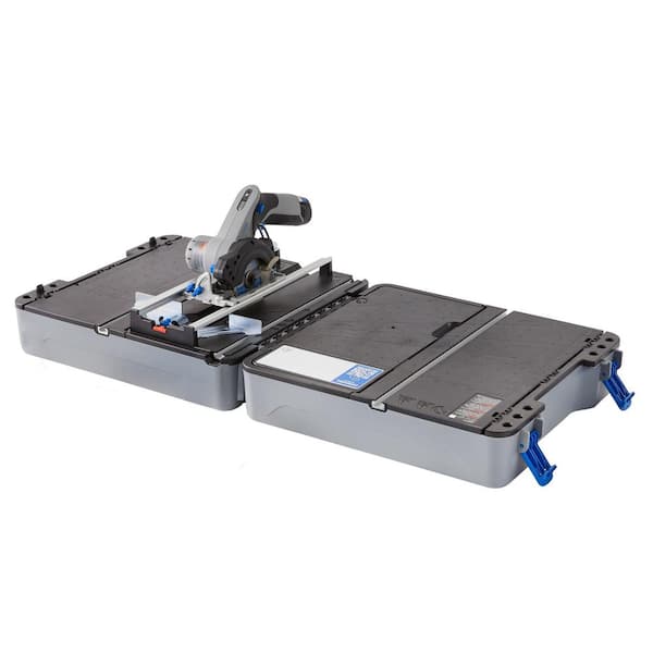 Blueprint Portable Saw Station with 12V Compact Circular Saw and Multi-Purpose Cutting Case