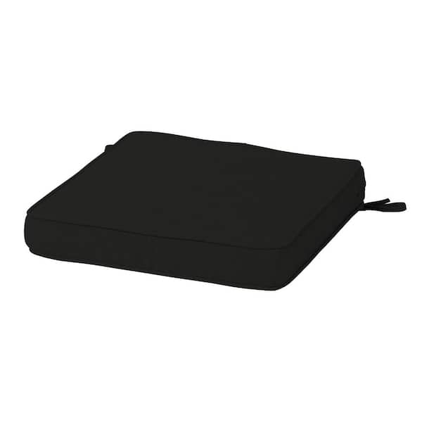 ARDEN SELECTIONS Modern Acrylic Outdoor Seat Cushion 20 x 20, Onyx Black