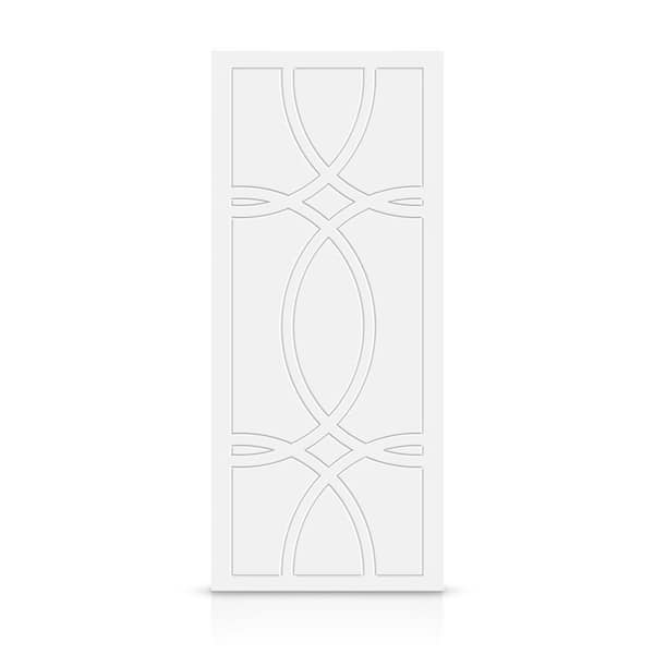 CALHOME 24 in. x 80 in. Hollow Core White Painted Composite MDF Interior Door Slab