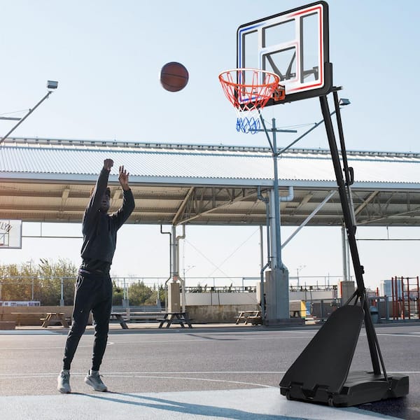 Winado 8 ft. H to 10 ft. H Adjustable Portable Basketball Hoop 518859160023  - The Home Depot