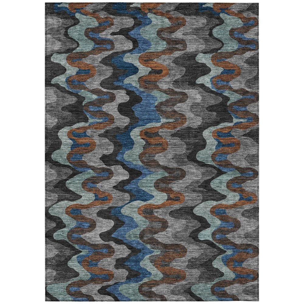 Chantille Machine Washable Indoor/Outdoor Abstract ACN2481 Black 9 ft. x 12 ft. Area Rug price history on PriceWatchPro