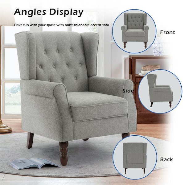 Style Chair ST グレー Style Chair ST グレー Uixe Modern Gray Linen Upholstered