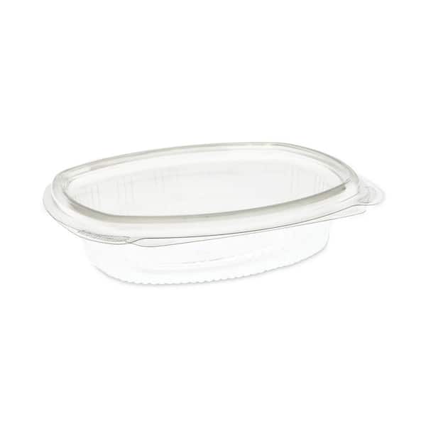 MT Products 16 oz Clear PET Plastic Salad Container with Lid