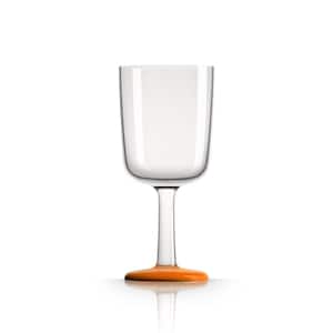 Marc Newson Non-slip Forever-unbreakable 10 oz. Wine Glass Tritan with Orange Non-Slip Base (2-Pack)